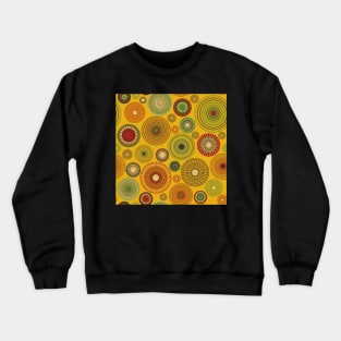 concentric circles yellow Crewneck Sweatshirt